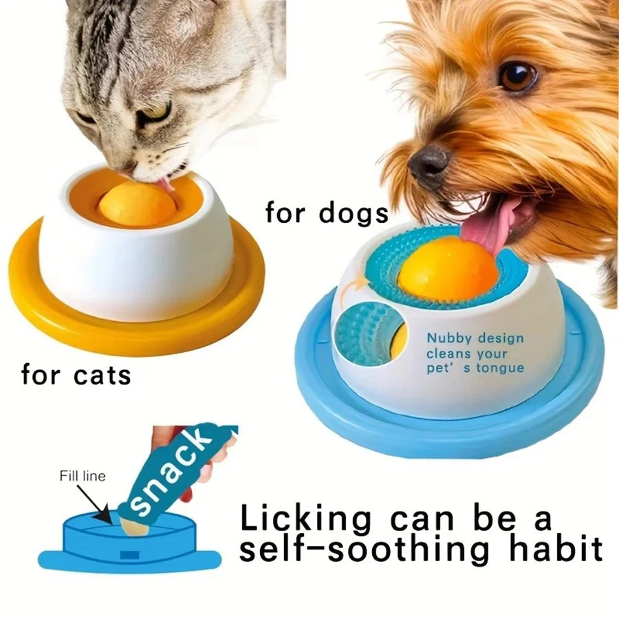Jouet à lécher pour chien et chat – Distributeur anti-gloutonnerie